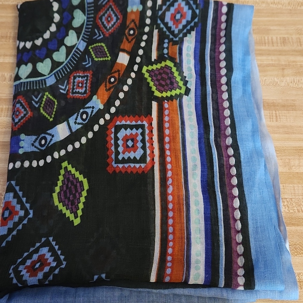 ANU BY NATURE Wool Multi Colors Scarf - Picture 12 of 12